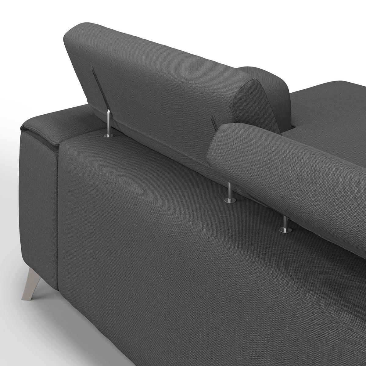 ECKSOFA LINKS Fusion - Anthrazit, Textil (260/102cm) - Divani.store