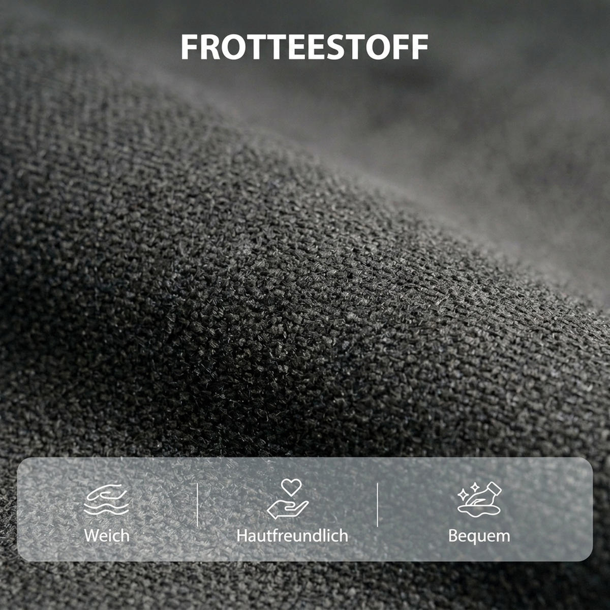 ELEKTRISCHER-AUFSTEHSESSEL Frottee 100 Polyester Grau - Grau, Textil/Metall (87/107/92cm) - HOMCOM