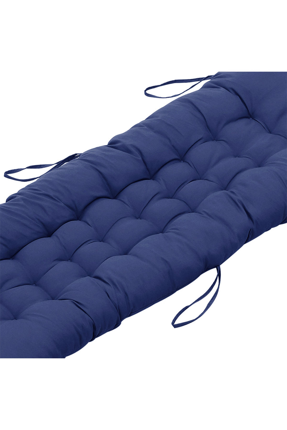SONNENLIEGENAUFLAGE Dickes, weiches und bequemes Liegestuhlkissen für den Außenbereich 110 cm B x 40 cm - Dunkelblau, Textil (40/110cm) - Livingandhome