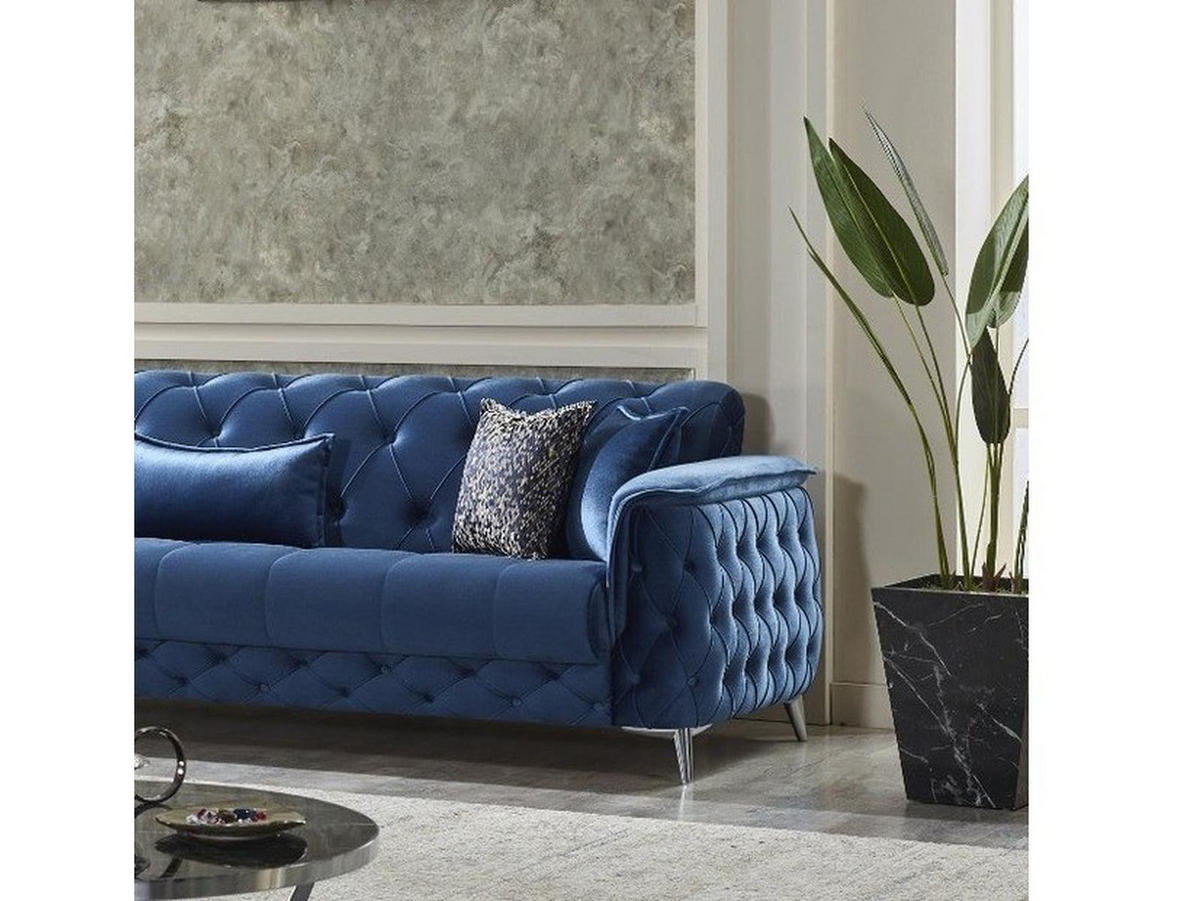 ECKSCHLAFSOFA Sucre Relax - Langer Schenkel Links - Blau, Holzwerkstoff/Kunststoff (310/180cm)