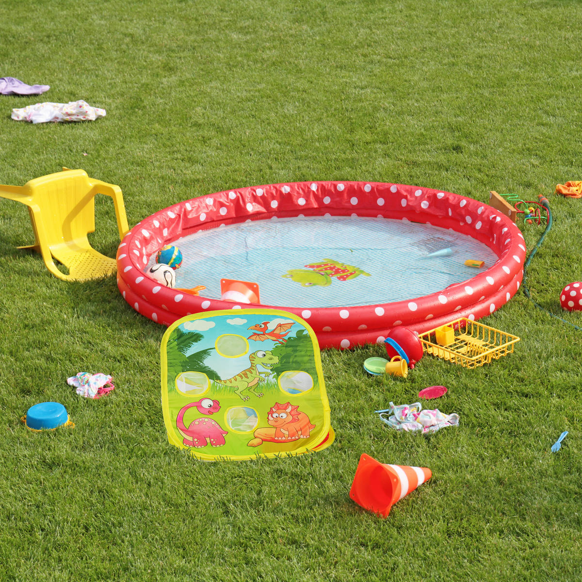 HRA so sáčkami - viacfarebná, kov/textil (50.5/58cm) - Relaxdays