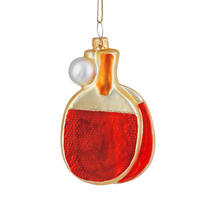 BAUMANHÄNGER Hang On Tischtennis - Rot, Glas (3/10/6cm) - Butlers