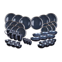 KOMPLETTSERVICE Iris - 48er-Set - Nachtblau - Blau, Keramik (1/1/1cm) - Björn