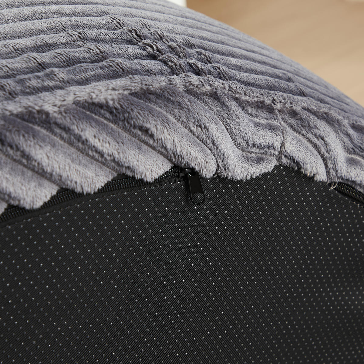 SESSEL DE-34516 minimalistisch mit 3 Kissen Grau - Grau, Textil (110/82/110cm) - ComfortXL