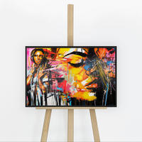 GEMÄLDE Symphonie der Farben Schattenfugenrahmen Schwarz 60x40 cm - Schwarz, Holz (60/40cm) - YS-art gallery