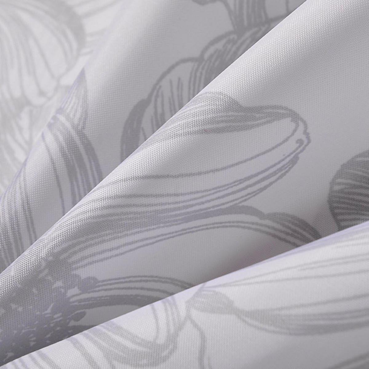 DUSCHVORHANG 150 x 180 cm Polyester wasserdicht schimmelresistent antibakteriell geruchlos mit Haken Badewanne Badezimmer - Weiß, Textil (150/180cm) - MCBOSON