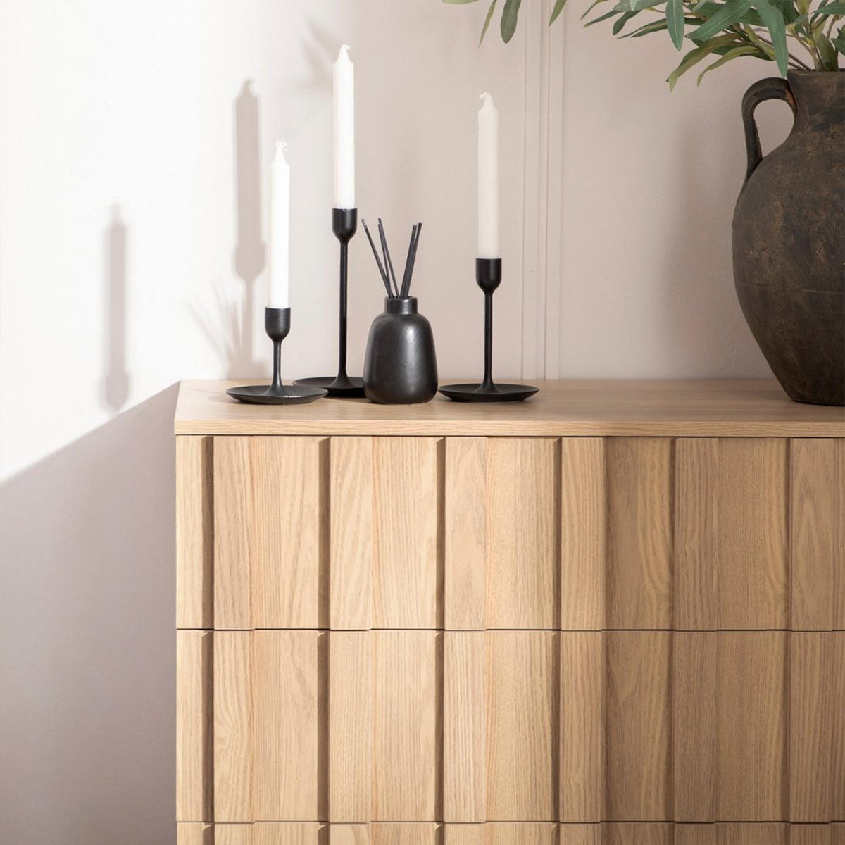 KOMMODE MIT SCHUBLADEN Otto Natürlich 95 cm x 75 cm - Naturfarben, Holzwerkstoff (95/75/40cm)