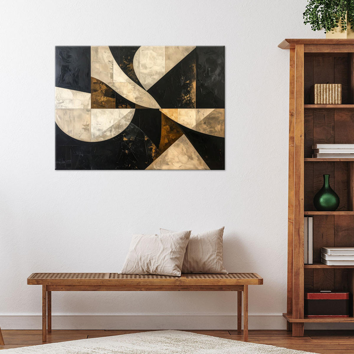 LEINWANDBILD Abstraktion 120x80cm - Beige, Textil (120/80cm) - Feeby