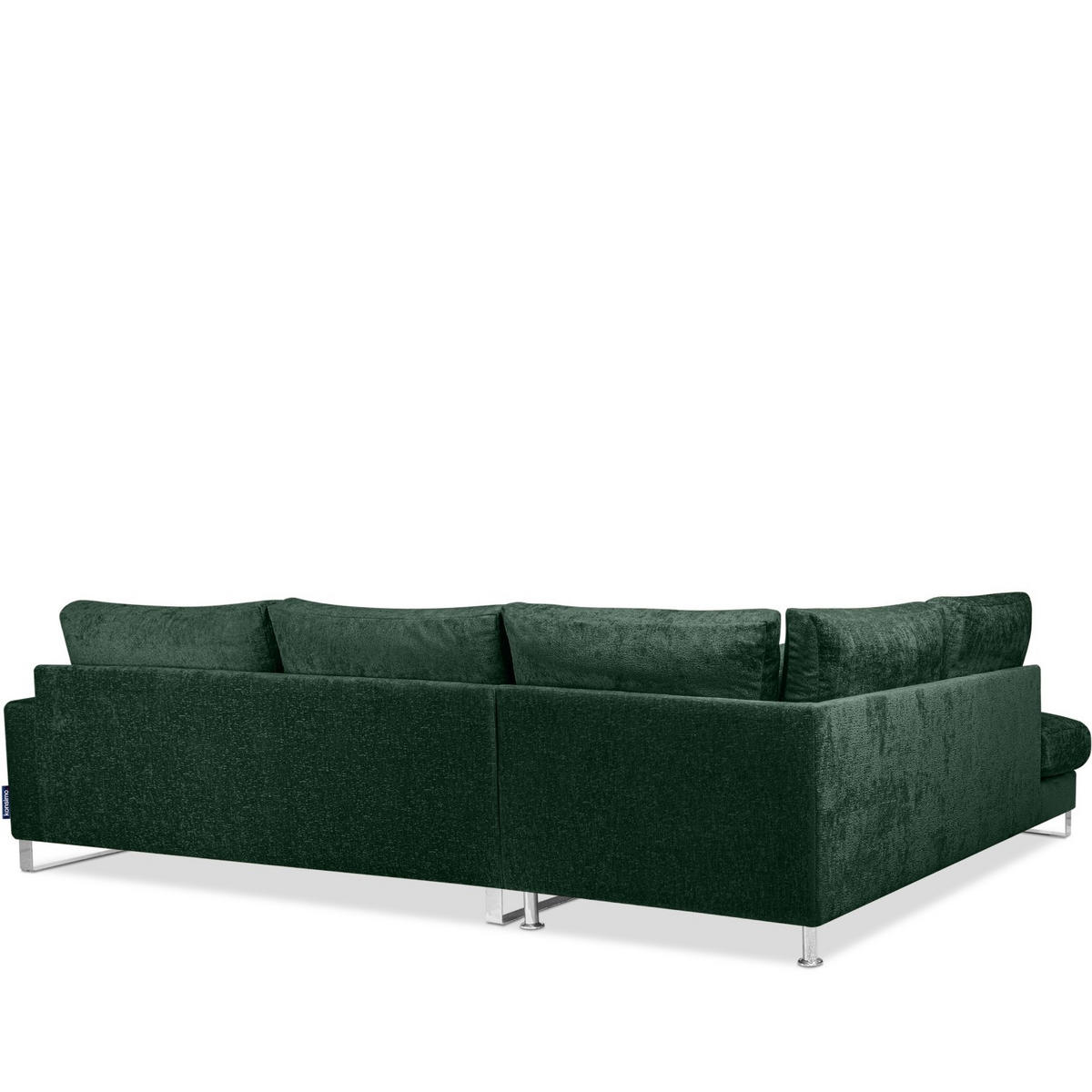 ECKSOFA LINKS BRENTIS Chenille-Stoff, Grün - Grün, Textil (314/224cm) - KONSIMO®