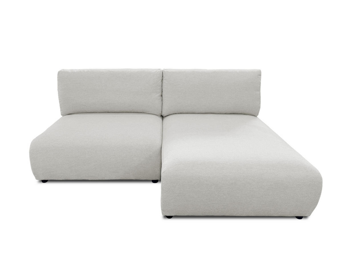 ECKSOFA Sora mit Schlaffunktion, Bettkasten und extra tiefer Komfortzone aus hochwertigem Hellgrau Strukturstoff - Hellgrau/Schwarz, Holz/Kunststoff (200/140cm) - S-Style