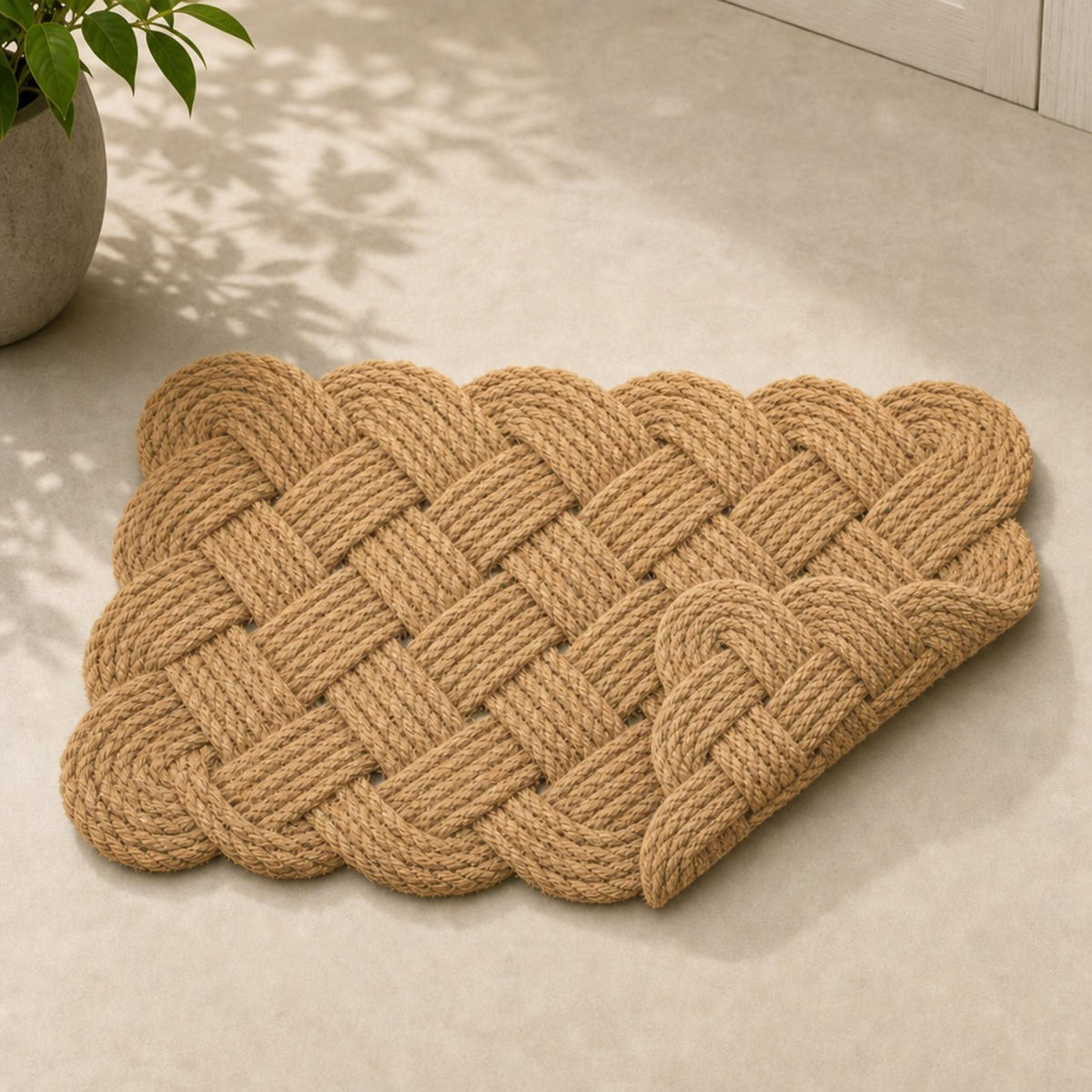 FUSSMATTE Natur Kokosfaser wendbar 75x45 cm - Beige, Textil (75/45cm) - Relaxdays