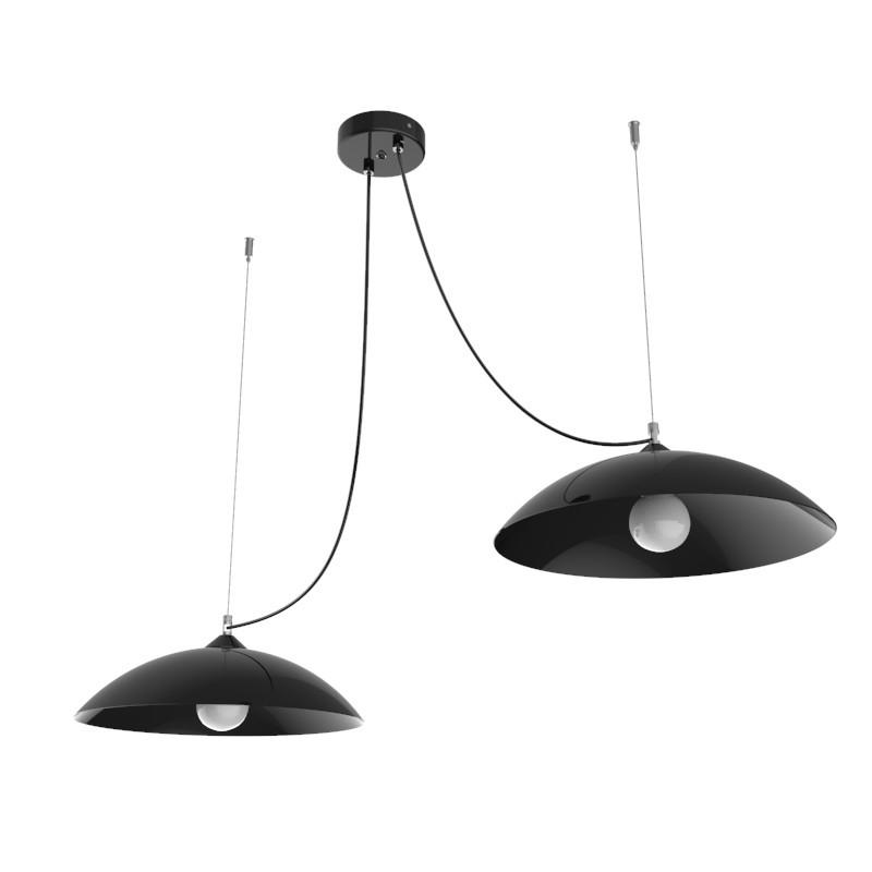 HÄNGELEUCHTE Dream X2 - Schwarz Hochglanz, Metall (40/40/9cm) - Lumicom