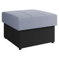 POLSTERHOCKER Calabrini - Schwarz/Grau, Holzwerkstoff/Kunststoff (70/48/70cm) - MIRJAN24