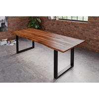 ESSTISCH HERO - Beige/Schwarz, Holz/Metall (85/160/77cm) - SAM