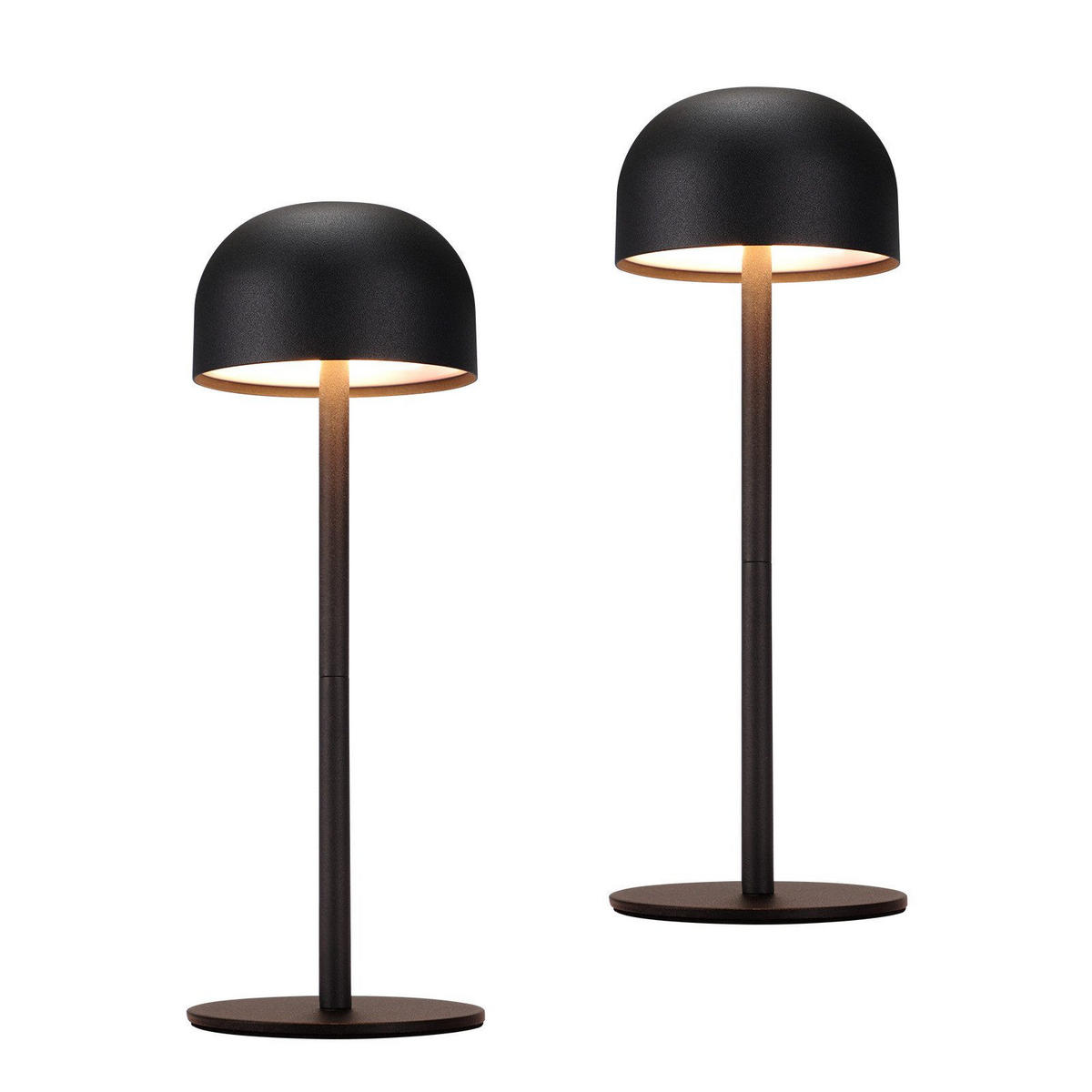 STOLNÍ LED lampa Aberle 9/9/25 cm (sada 2 ks) - černá, kov (9/9/25cm) - Nettlife