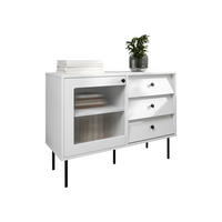 KOMMODE Valerio 100 - Schwarz/Weiß, Holzwerkstoff/Kunststoff (102/75/39cm) - MIRJAN24