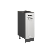 KÜCHENUNTERSCHRANK R-Line Weiß Landhaus 30 cm ohne AP - Anthrazit/Weiß, Holzwerkstoff (30/81.6/46cm) - Vicco