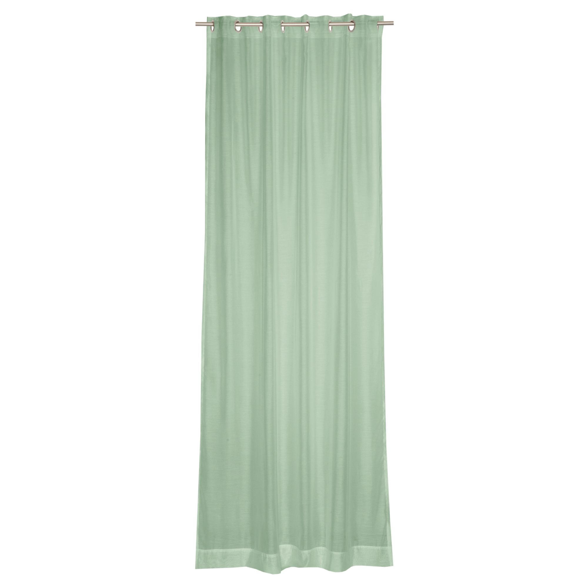 ÖSENVORHANG SOLID transparent - Grün, Textil (140/1/250cm) - Schöner Wohnen