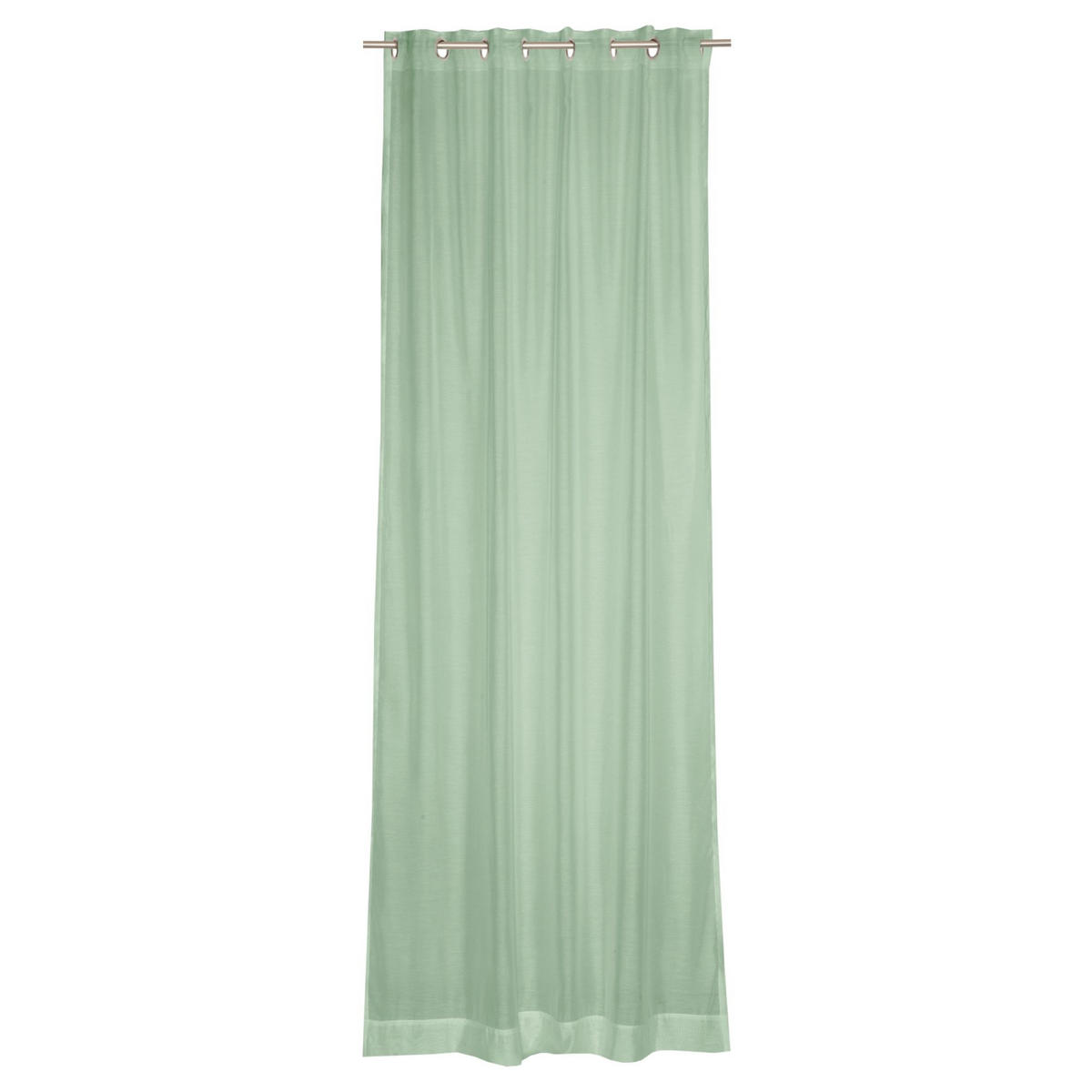 ÖSENVORHANG SOLID transparent - Grün, Textil (140/1/250cm) - Schöner Wohnen