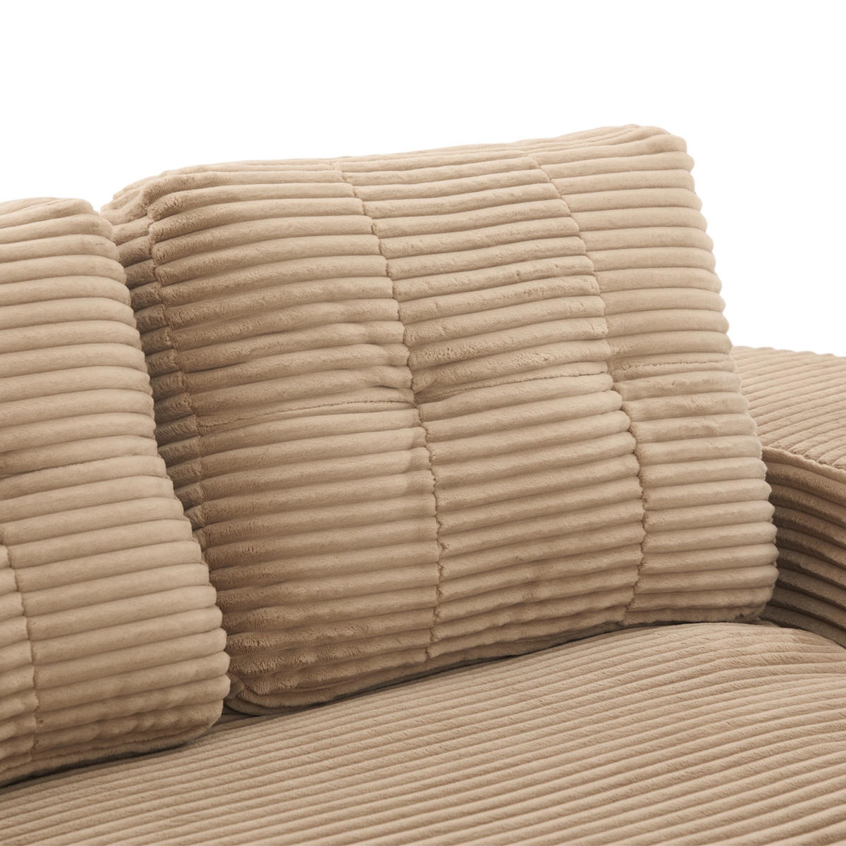 SCHLAFSOFA DE-33608 2-in-1 mit Getränkehaltern und tiefer Sitzfläche Khaki - Braun, Textil (165/61/97cm) - ComfortXL