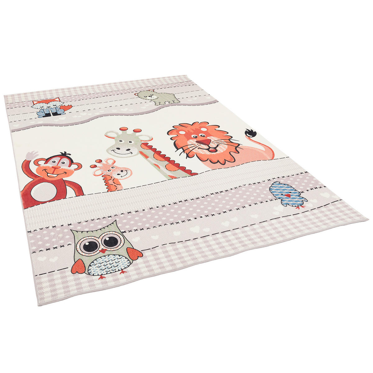 FELLTEPPICH PLUSH KIDS TIERWELT - Multicolor, Textil (120/160cm) - Pergamon