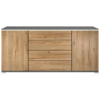 SIDEBOARD Faro Eiche Natur - Eichefarben, Holzwerkstoff (166.5/75.5/35cm) - Vladon