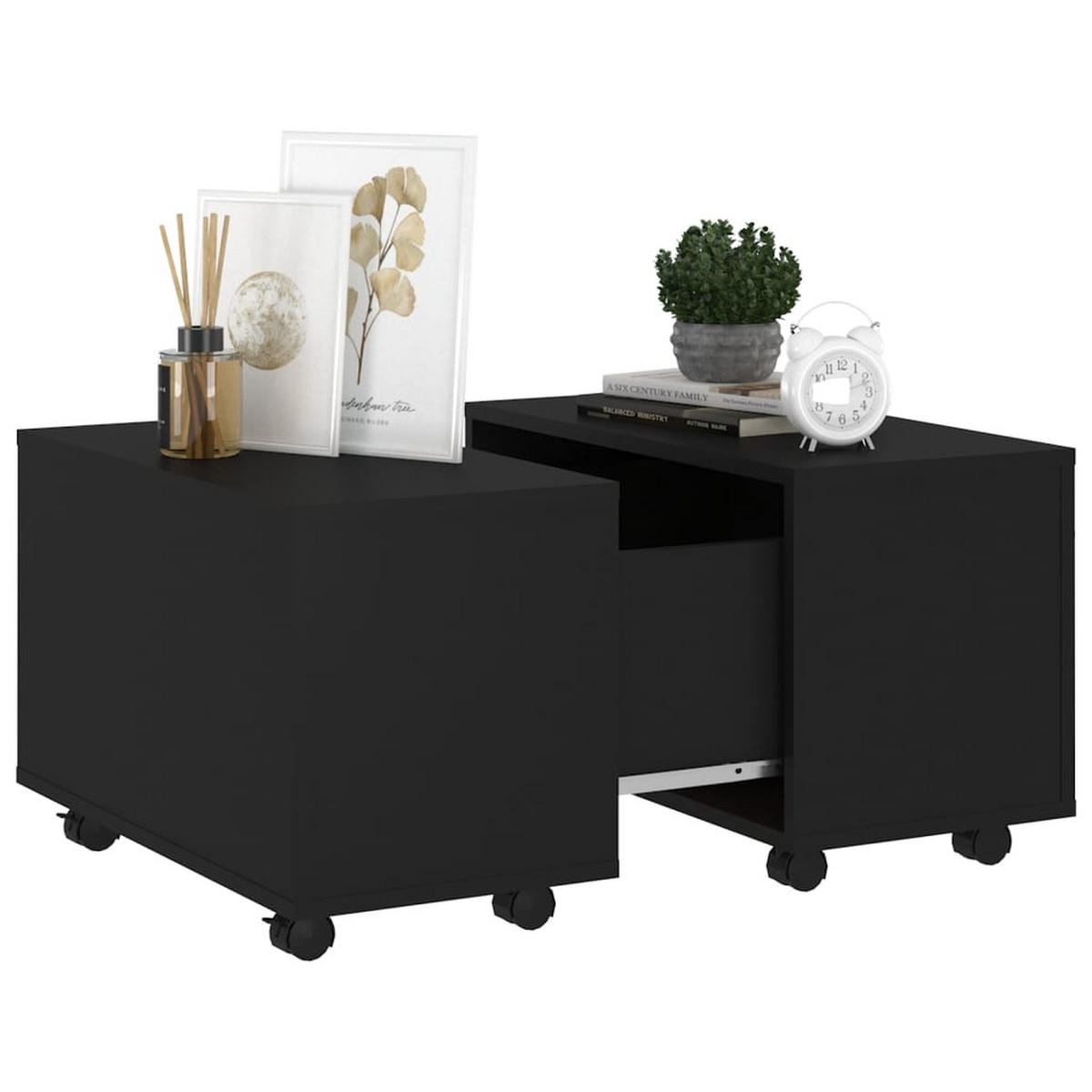 COUCHTISCH Schwarz 60x60x38 cm Holzwerkstoff - Schwarz, Holzwerkstoff (60/60/38cm) - furnicato