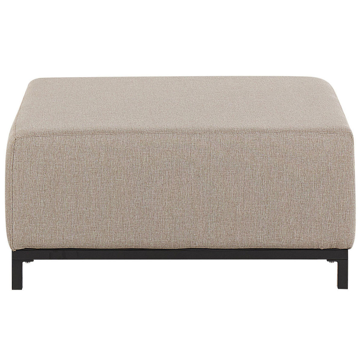 OTTOMANE Rovigo 83/83/38 cm - Beige, Kunststoff/Textil (83/38/83cm) - Beliani