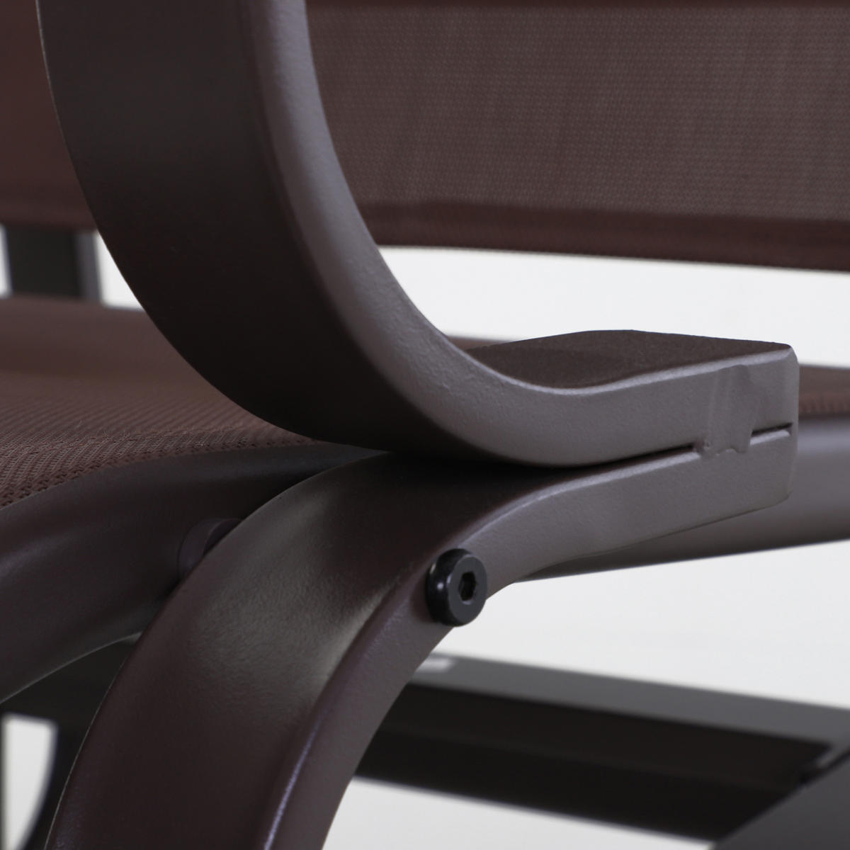 SCHAUKELSTUHL Metall Texteline - Braun, Metall (60/105/73cm) - LEBENLANG