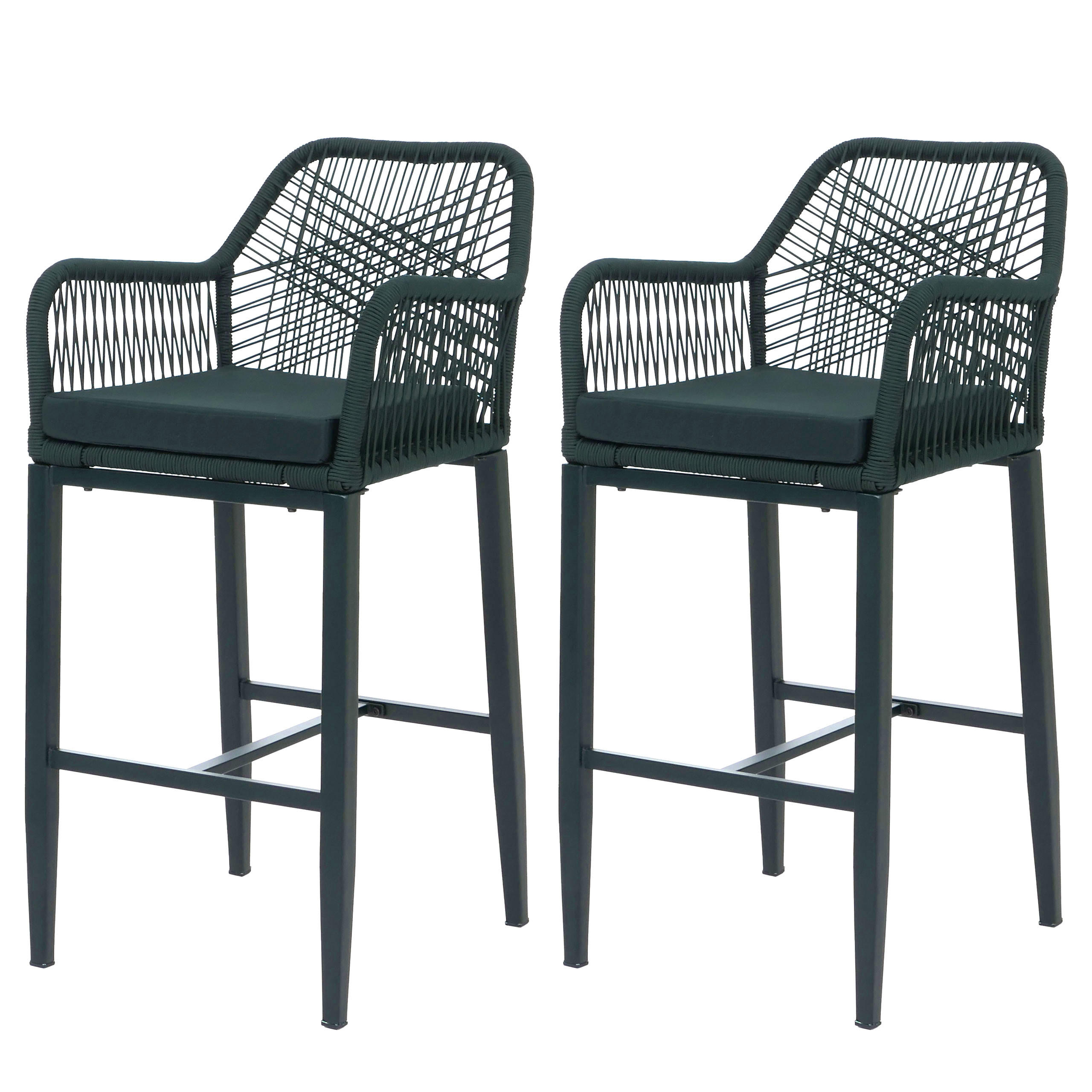 BARSKI STOL Zelen - zelena, tekstil (51/105/60cm) - MCW