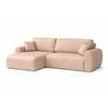 ECKSOFA Mit Schlaffunktion Ariel L, Velours, Stoff Salvador, Beige, Links - Beige, Holz (250/142cm) - Kaiser Möbel