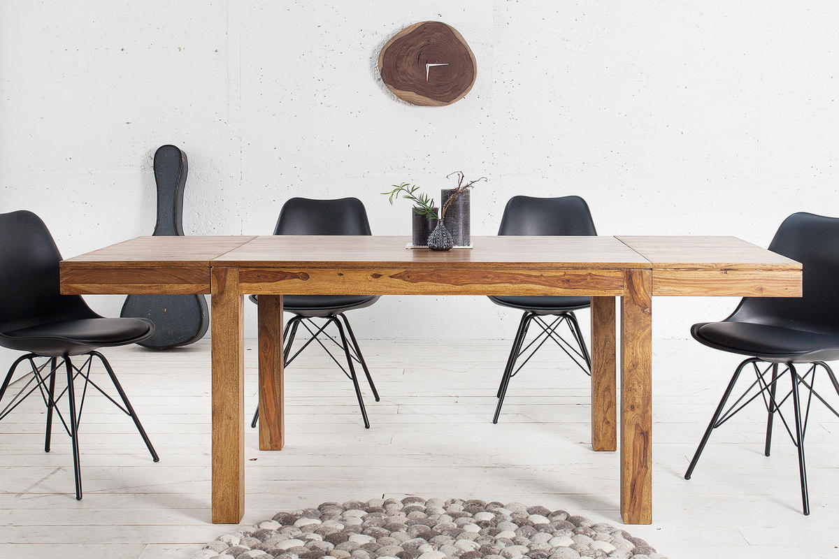 ESSTISCH PURE Sheesham Natur 200 cm - Braun, Holz (80/120/75cm) - riess-ambiente