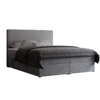 BOXBETT 140x200 cm mit Topper - Hellgrau, Holzwerkstoff/Textil (140/200cm) - Idohome