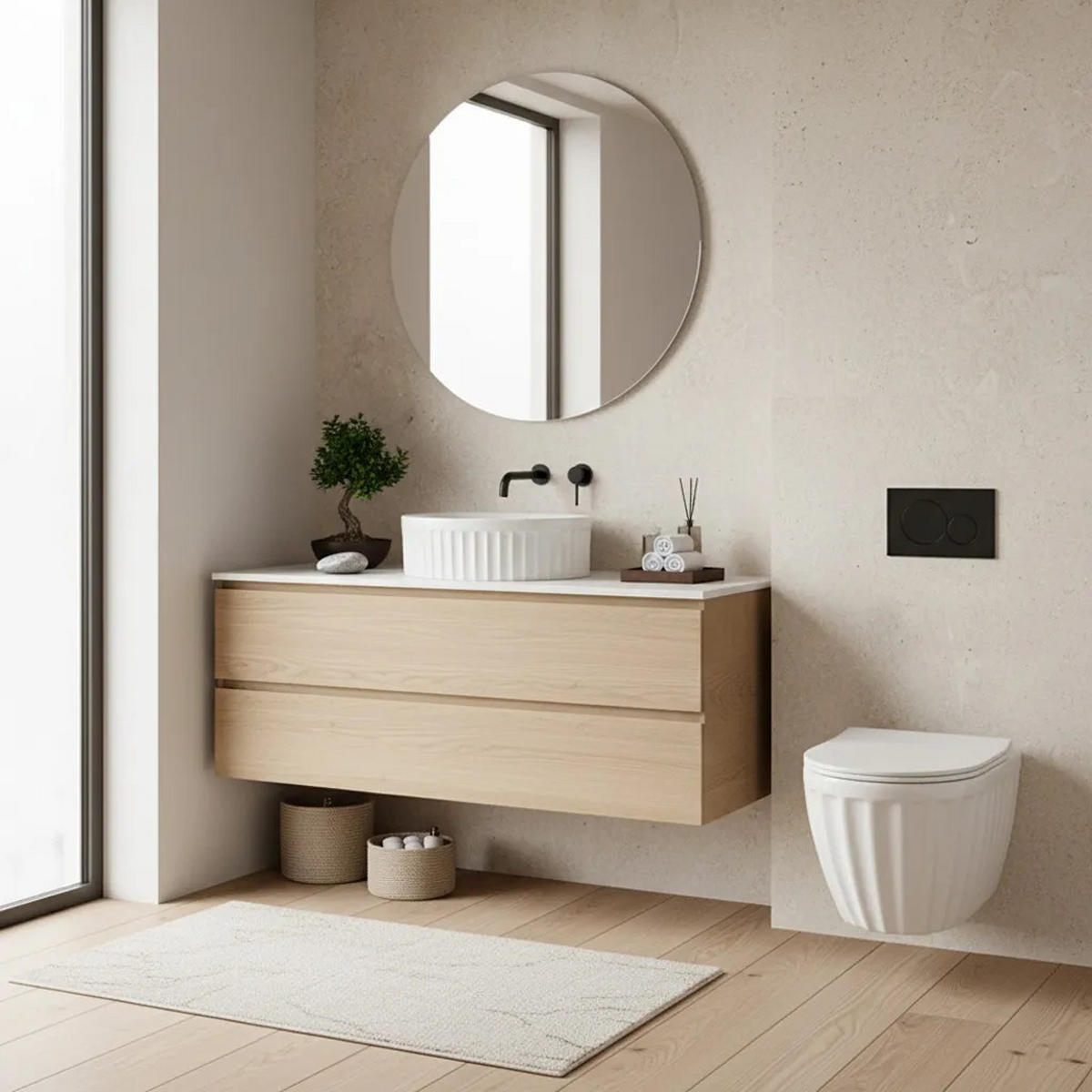 AUFSATZWASCHBECKEN Rea Duo - Weiß, Keramik (38/15/38cm) - REA