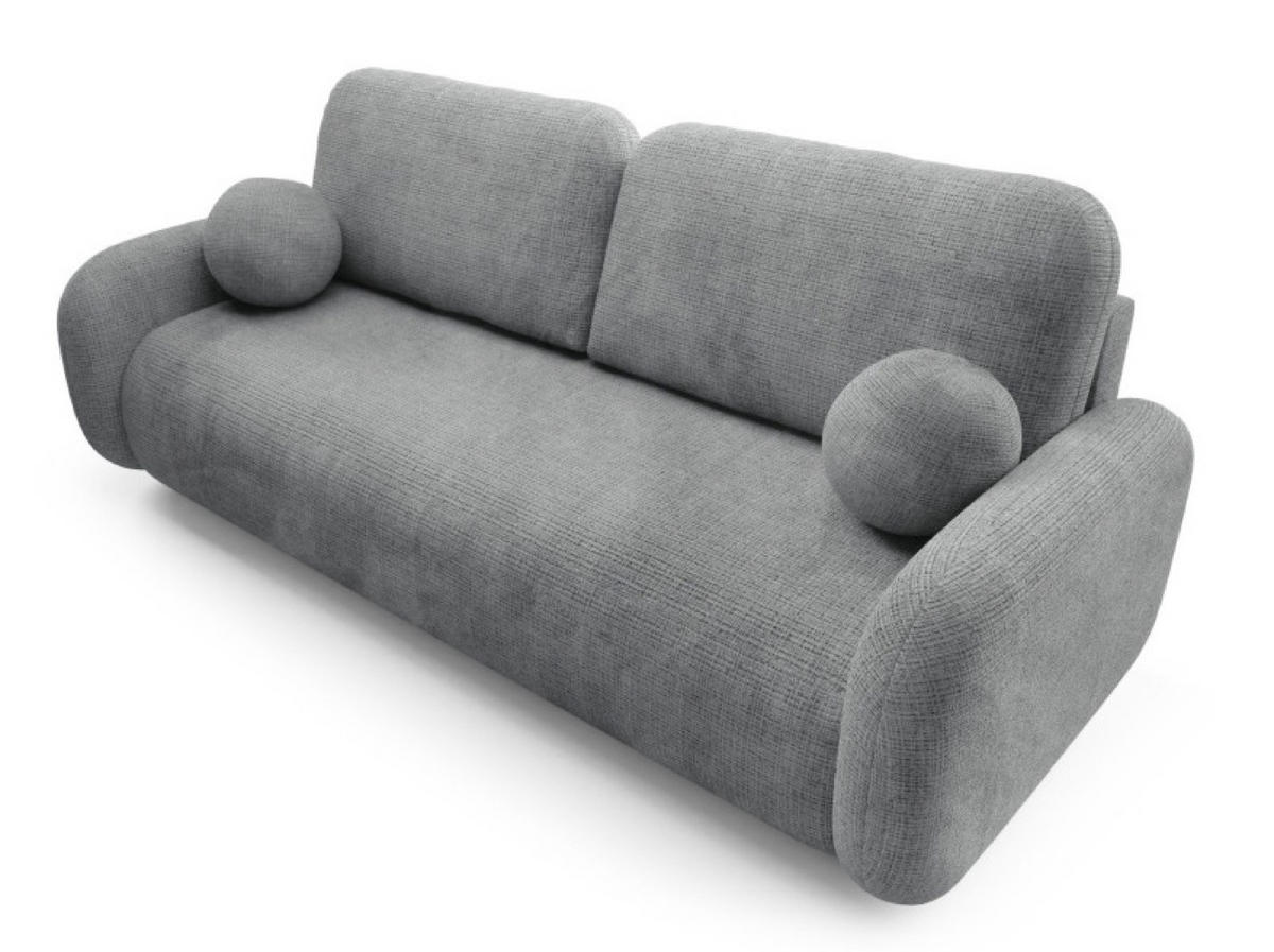 SOFA Grau LEON Mit Schlaffunktion Bezogen Mit Cremona 95 - Beige/Grau, Textil (220/90/92cm) - Sepro Meble