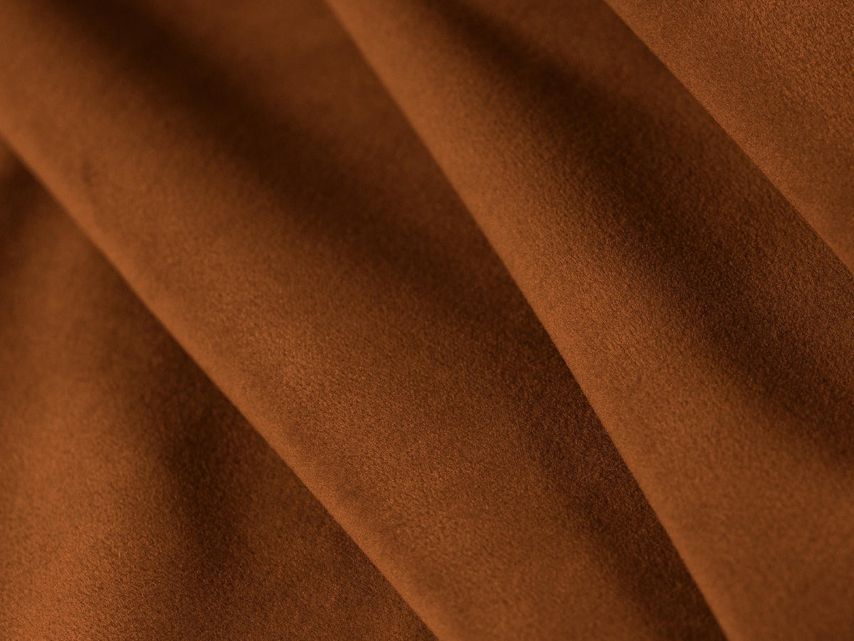 MODULARES-PANORAMASOFA rechts Bellis aus Samt terrakotta 7 Sitzplätze - Terra cotta, Textil (282/63/379cm) - Micadoni