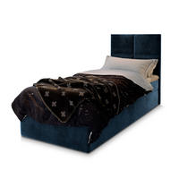 POSTEL BOXSPRING LENA 80x200 cm, s matrací a úložným prostorem, modrá - modrá, kompozitní dřevo/textil (80/200cm) - MASSENO