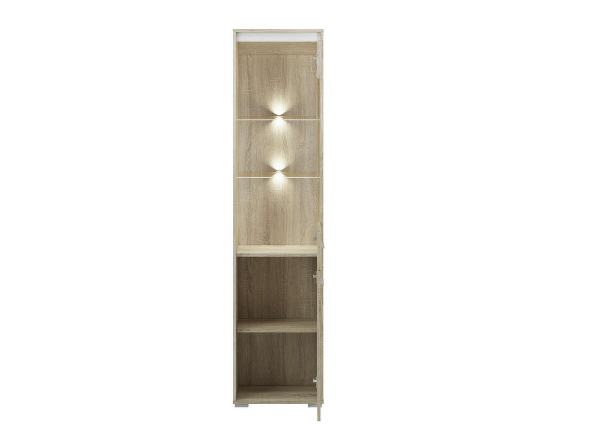VITRINE – AVO 05 – 48 cm – Avo – Sonoma Eiche / Dunkelgrau - Dunkelgrau/Sonoma Eiche, Holzwerkstoff (48/200/34cm) - hi-markt