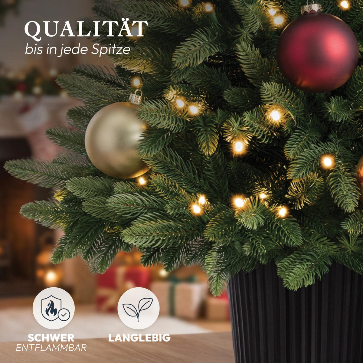 WEIHNACHTSBAUM mit PE-Spritzguss-Nadeln, 90 cm - Grün, Kunststoff (90cm) - Merry Tree