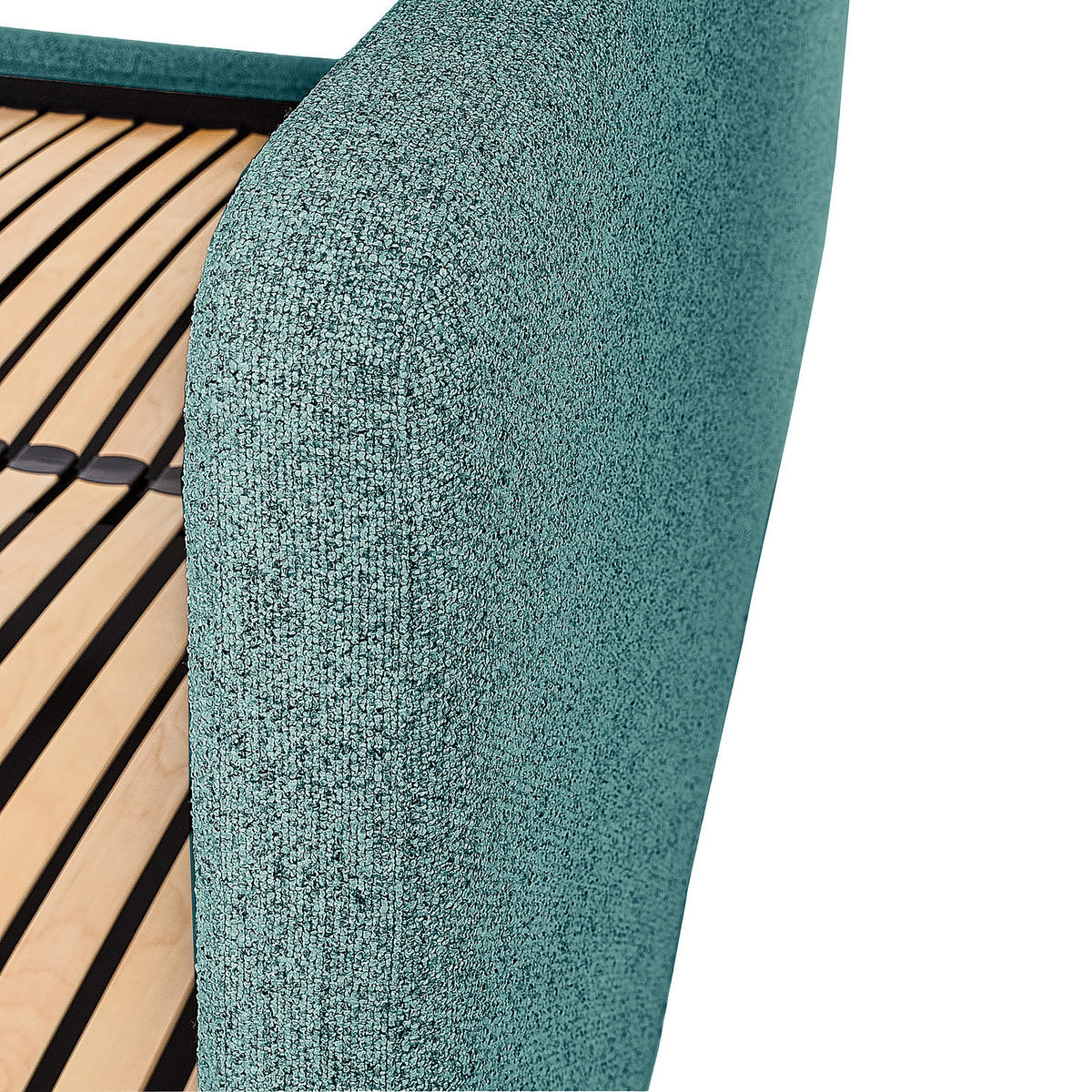 POLSTERBETT - Petrol, Holz/Textil (200/200cm) - home24