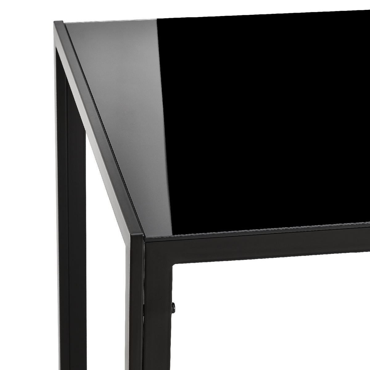 ESSGRUPPE Dalya mit Tisch und 4 Stühlen - Schwarz, Metall (70/75/120cm) - Juskys