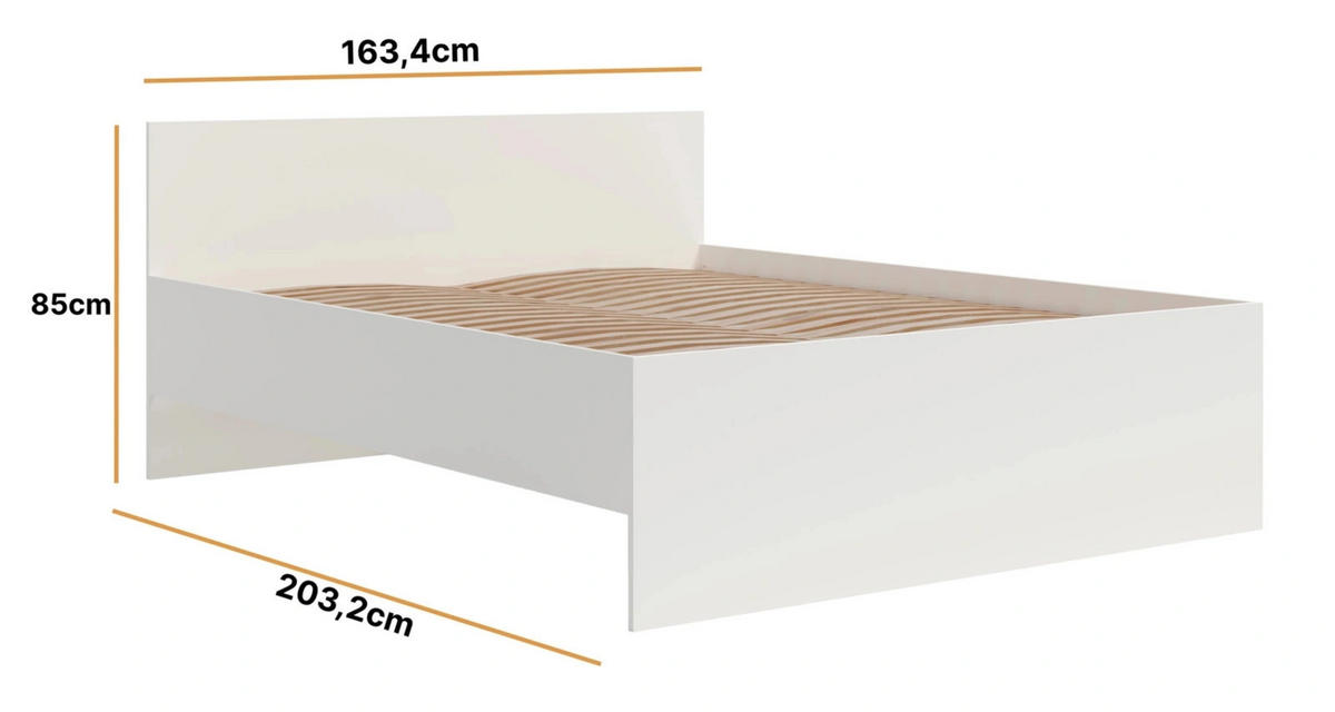 BETT 160x200 cm Weiß - mit Lattenrost - Modena - Weiß, Holz - Ravio