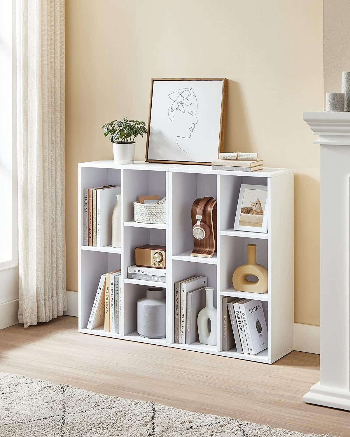 BÜCHERREGAL - Weiß, Holzwerkstoff (80/24/24cm) - Hansiro