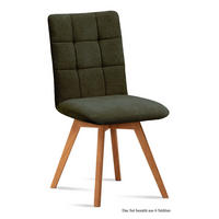 ESSZIMMERSTUHL (6er-Set) Dinny 47x91x60 Eiche geölt/Khaki - Dunkelgrün/Eichefarben, Kunststoff (60/91/47cm) - 58aufmkessel
