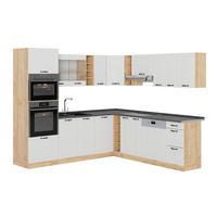 ECKKÜCHE R-Line, Weiß Landhaus/Goldkraft Eiche, 247 x 237 cm, AP Anthrazit - Honigeiche/Weiß, Holzwerkstoff (247/206.8/60cm) - Vicco