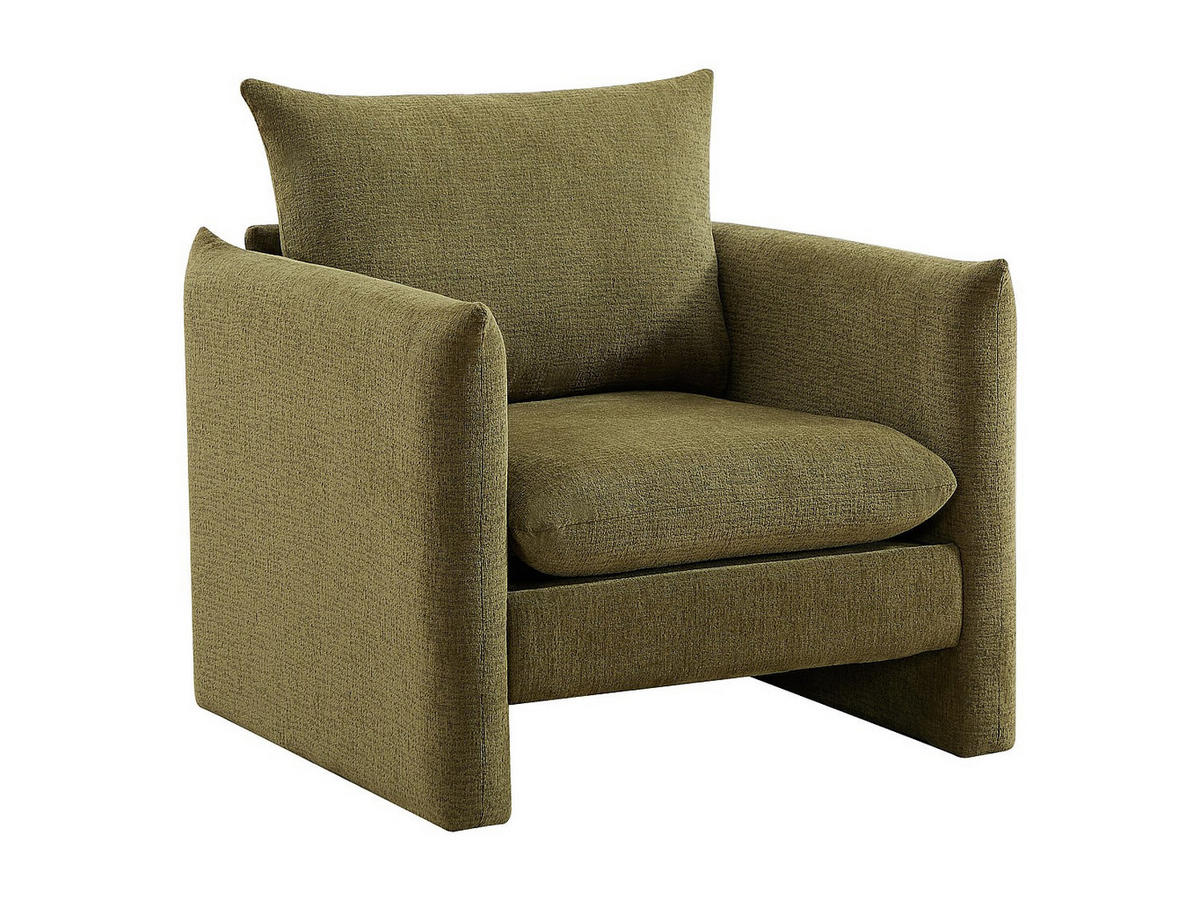 SESSEL mit gerader Rückenlehne - 1 Person - Stoff - Grün - - Grün, Textil (90/87/86cm) - Vente-Unique
