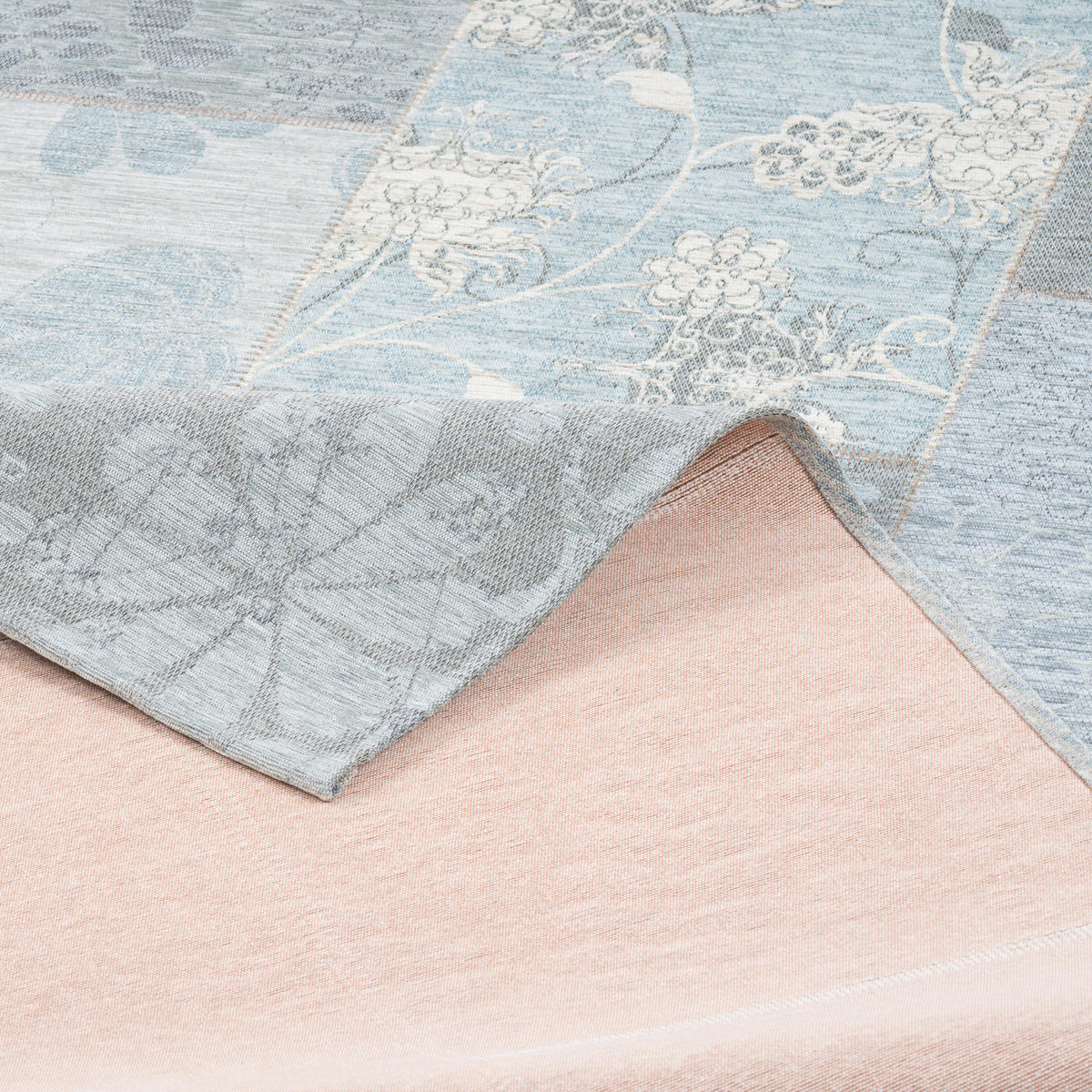 LUXUS VINTAGE DESIGNERTEPPICH PATCHWORK - Grau, Textil (60/90cm) - Pergamon