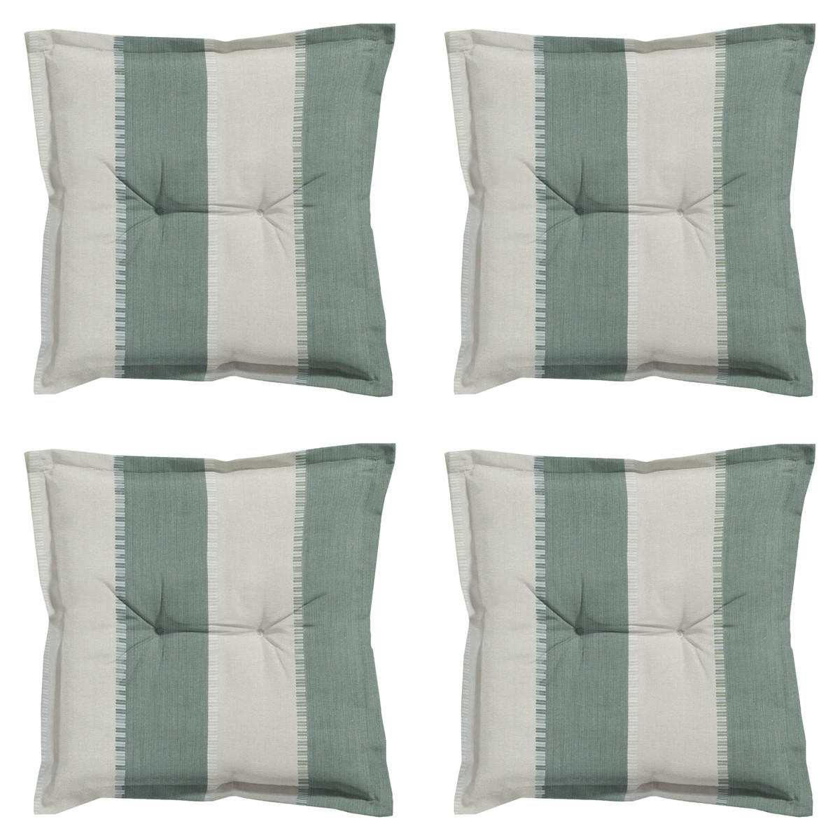 SITZKISSEN Banda 50/50 cm 4er-Set - Grün, Textil (50/5/50cm) - Madison