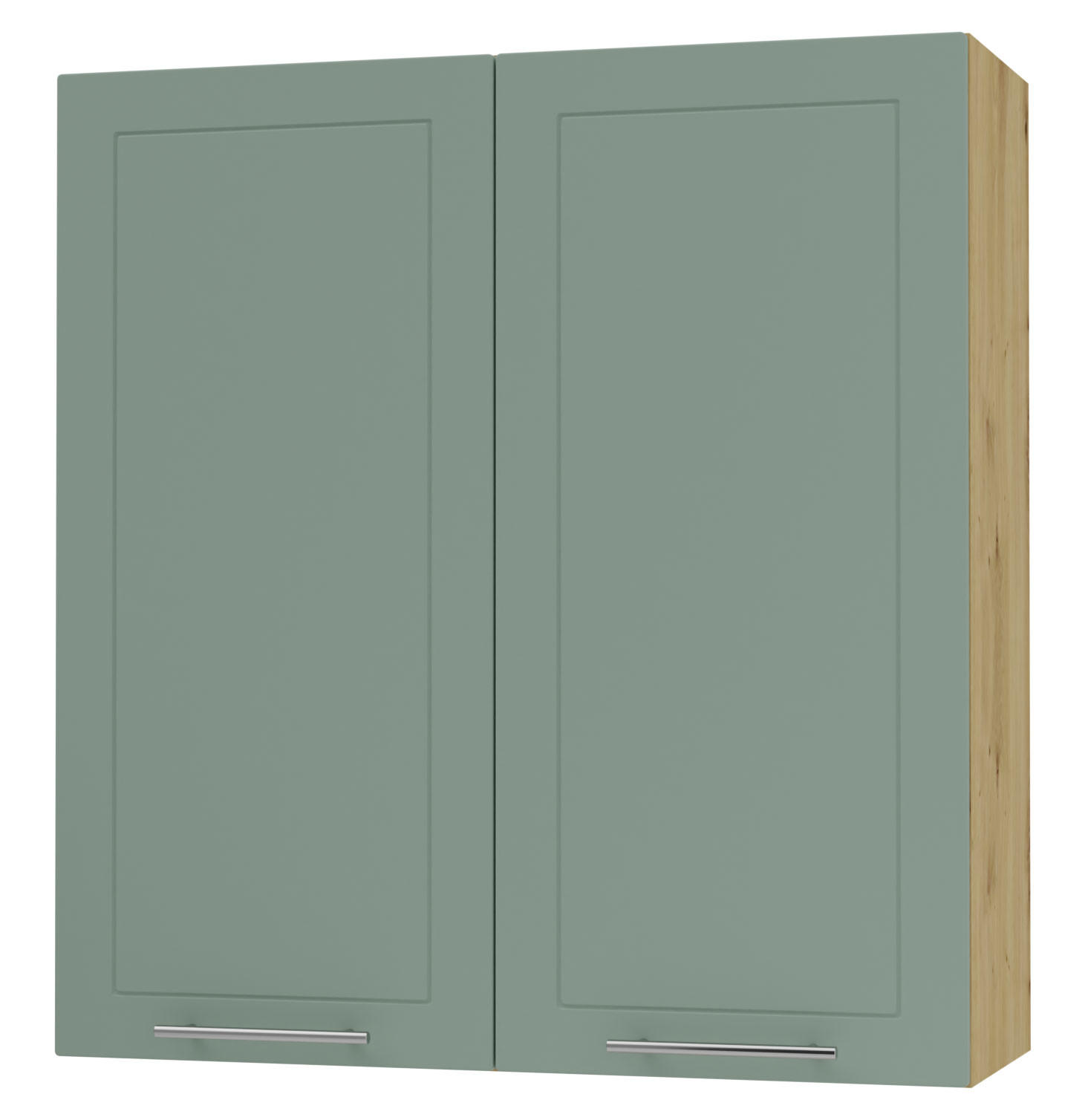 KÜCHENHÄNGESCHRANK Kvantum W4/90 Mint Matt / Eiche Artisan Matt 90 / 32,5 / 96cm - Eiche Artisan/Mintgrün, Holz/Holzwerkstoff (90/96/32.5cm) - Feldmann-Wohnen