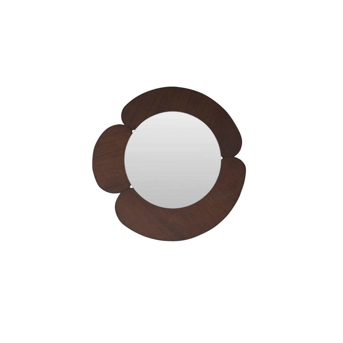 SPIEGEL Sara Braun aus Dunkles Mindiholz - Braun, Holz (110/110/3cm) - Tikamoon